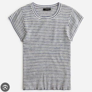 J. Crew Cap Sleeve Sweater T shirt Stripes Small